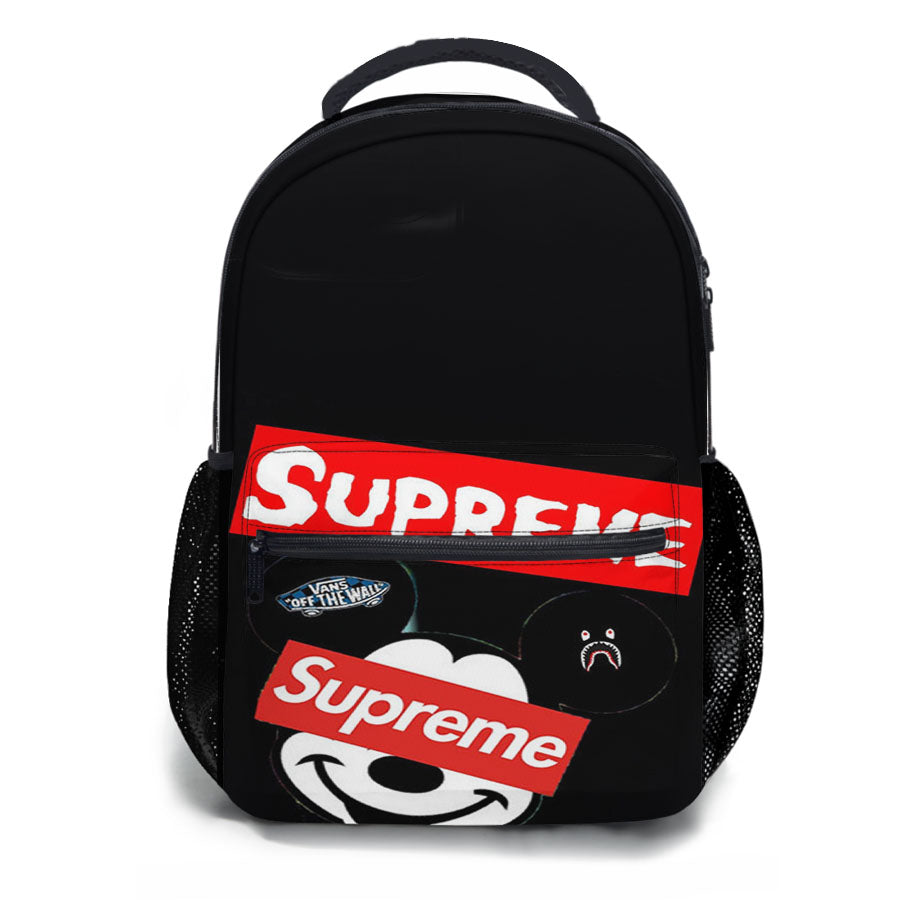 Mickey Mouse Hypebeast Supreme School Backpacks