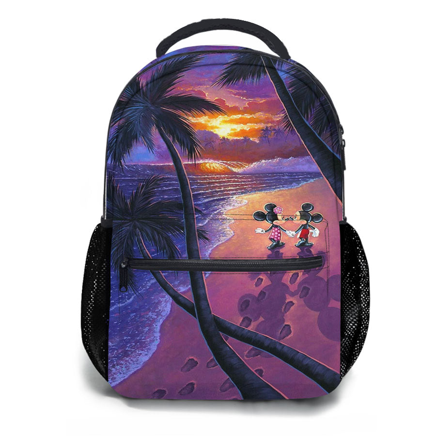 Minnie Mickey Mouse Romance Beach School Backpacks