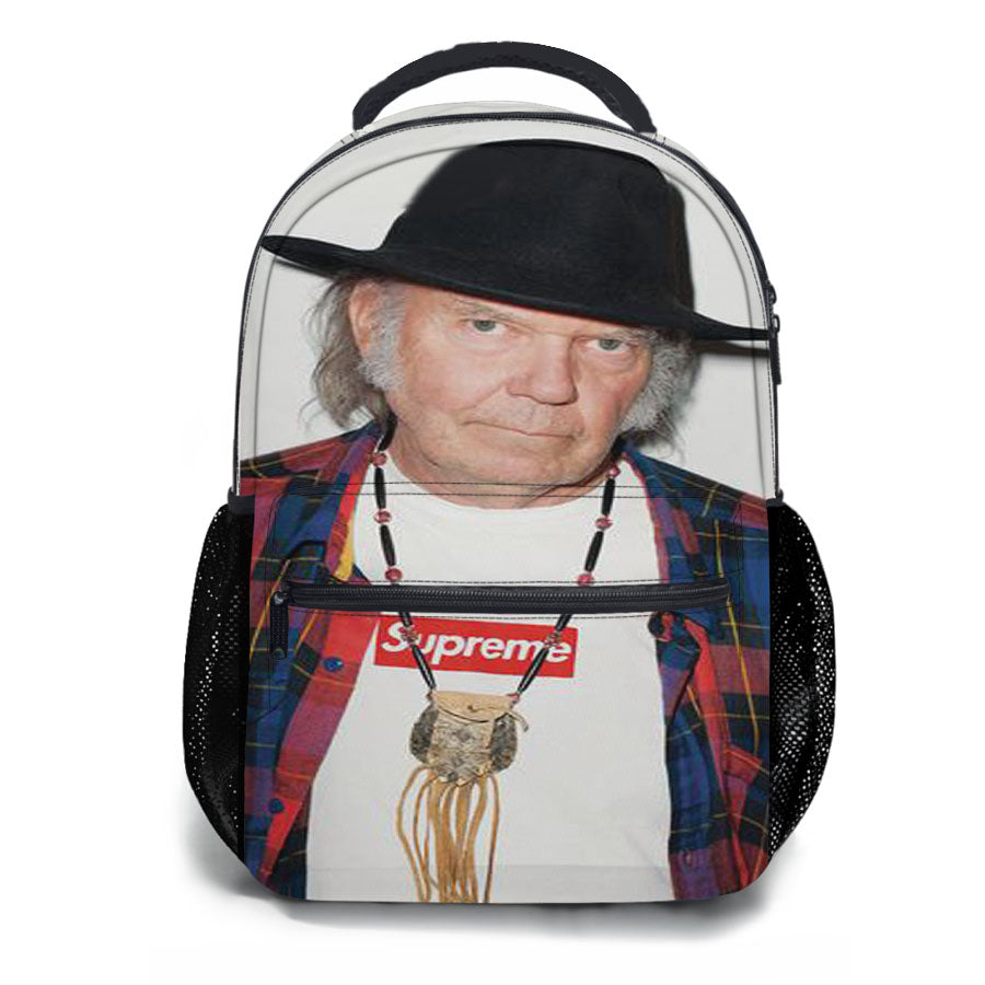 Neil Young For Supreme School Backpacks