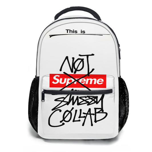 Not Supreme Stussy Collab School Backpacks