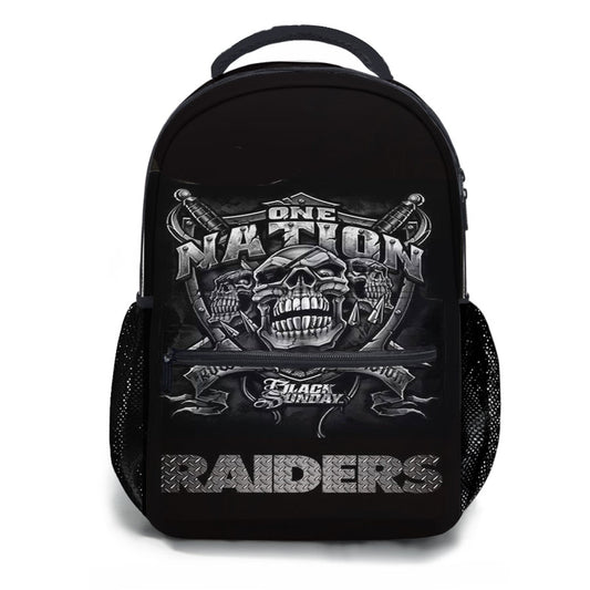 Oakland Raiders Black One Nation School Backpacks