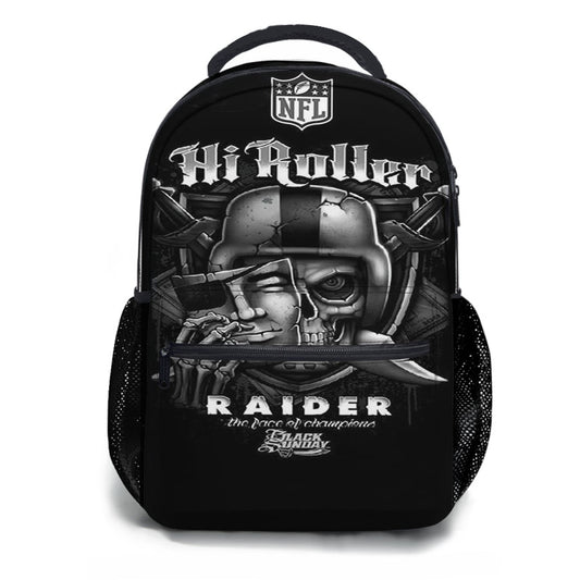 Oakland Raiders Black Sunday Nfl School Backpacks