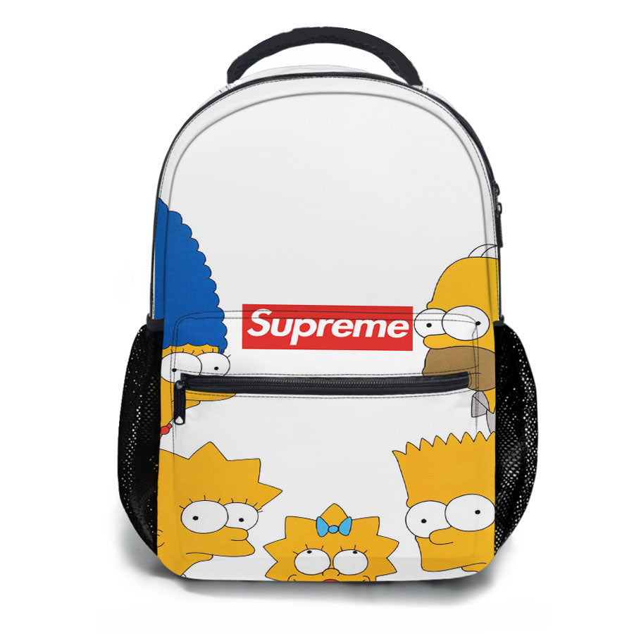 Simpson Family Supreme White School Backpacks