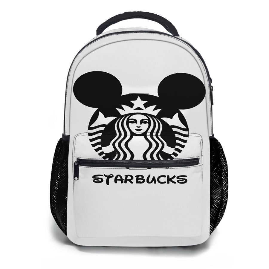 Starbucks Minnie Mouse Logo Black School Backpacks