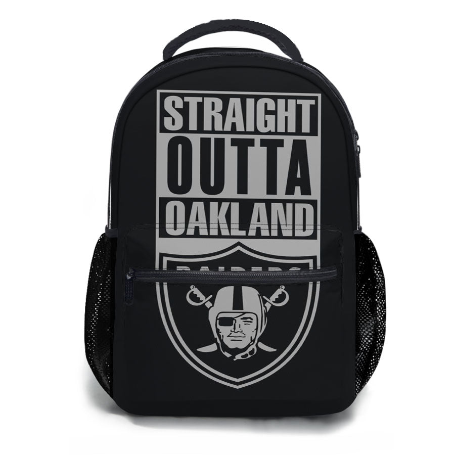 Straight Outta Oakland Raiders School Backpacks