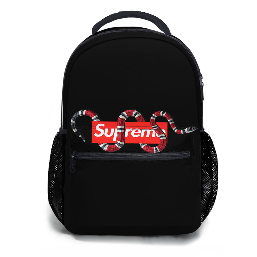 Supreme And Gucci School Backpacks