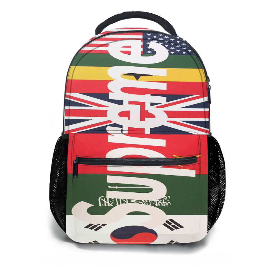 Supreme Flags Box Logo Sticker School Backpacks