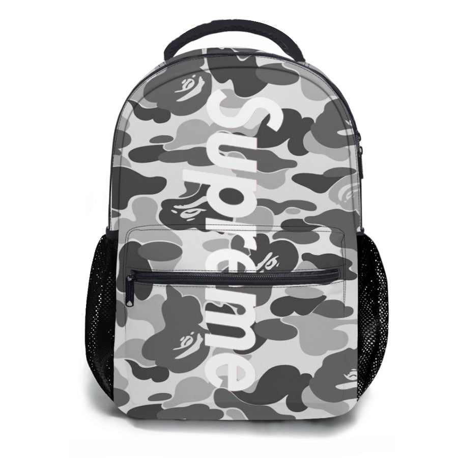 Supreme Grey School Backpacks