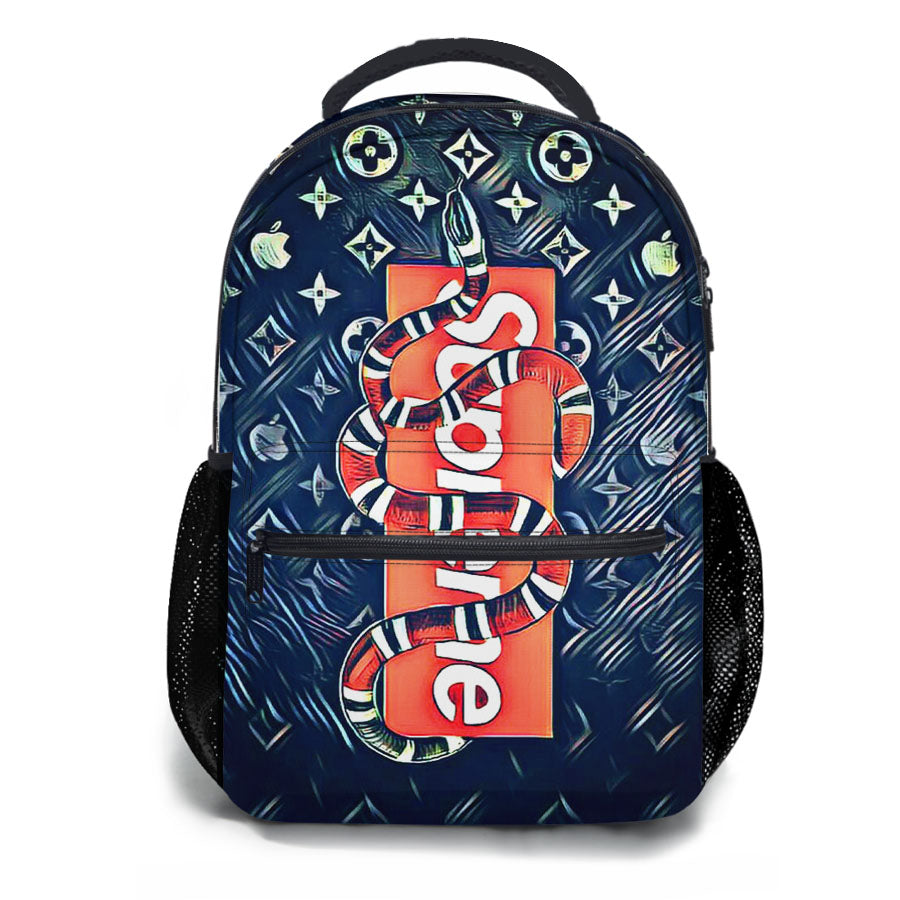 Supreme Gucci Snake Louis Vuitton Apple School Backpacks