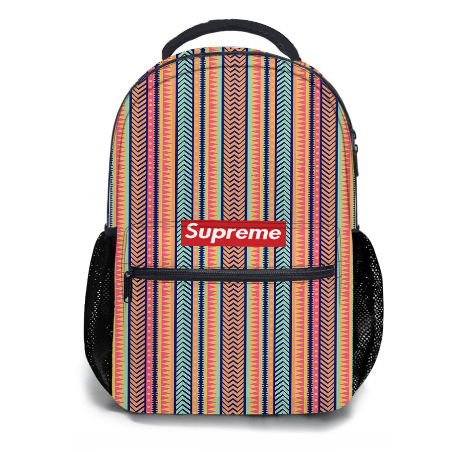 Supreme Line Pattern School Backpacks