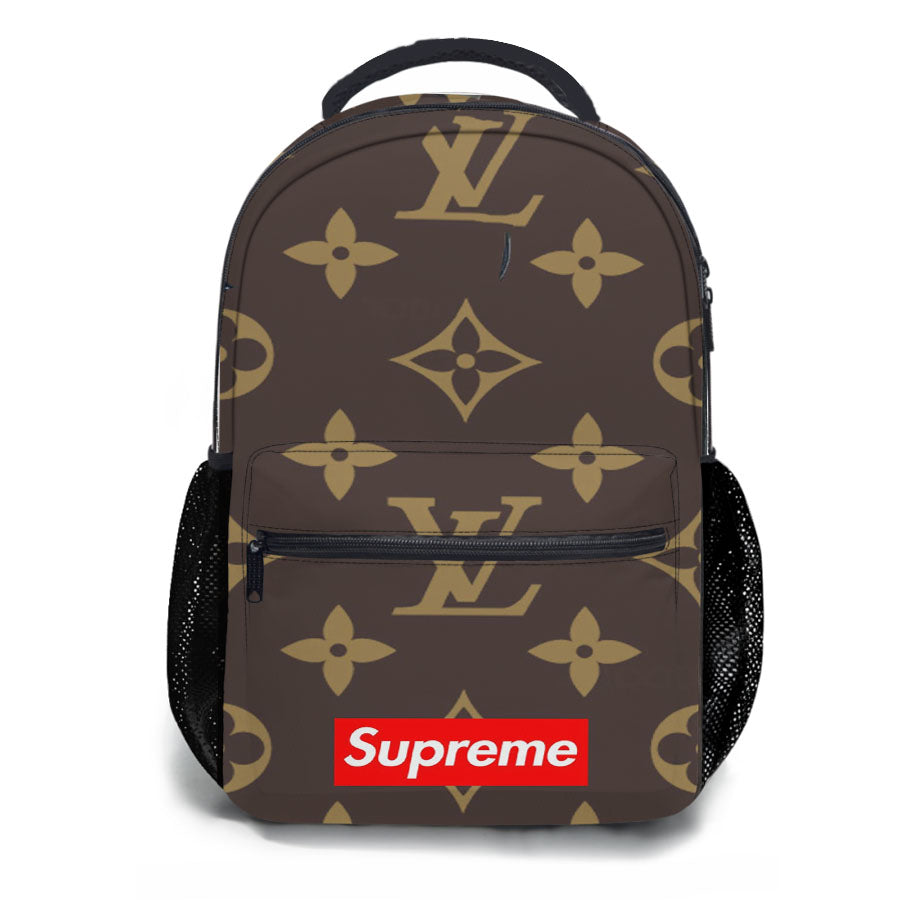 Supreme Louis Vuitton Logo School Backpacks