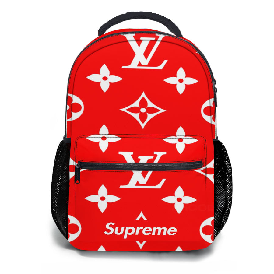 Supreme Louis Vuitton Red School Backpacks