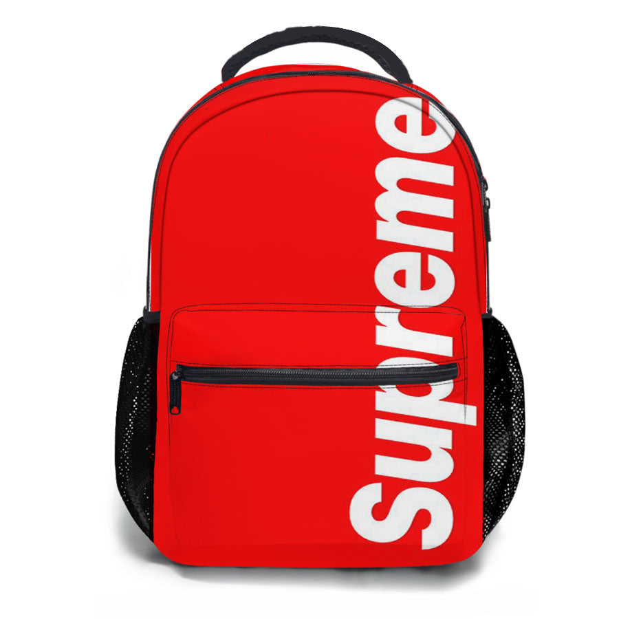 Supreme Red Logo School Backpacks