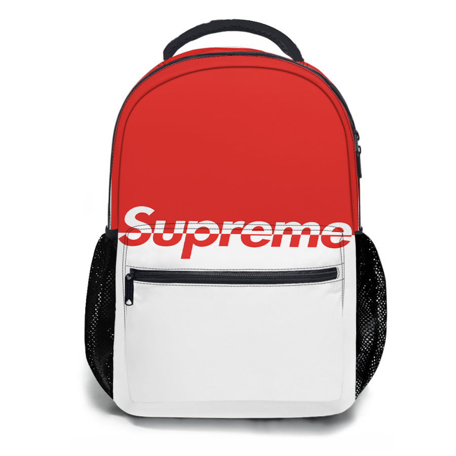 Supreme Red White School Backpacks