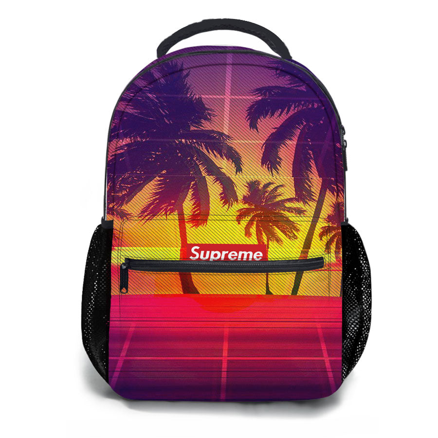 Supreme Retro Palm School Backpacks