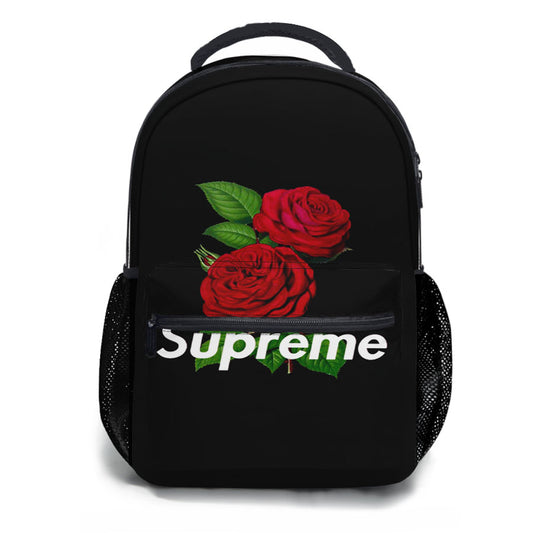 Supreme Rose Back Black School Backpacks