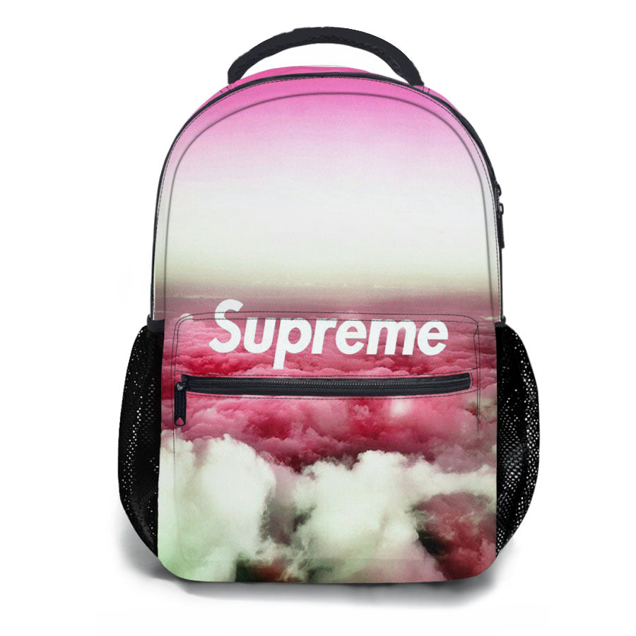 Supreme Sky Pink White School Backpacks