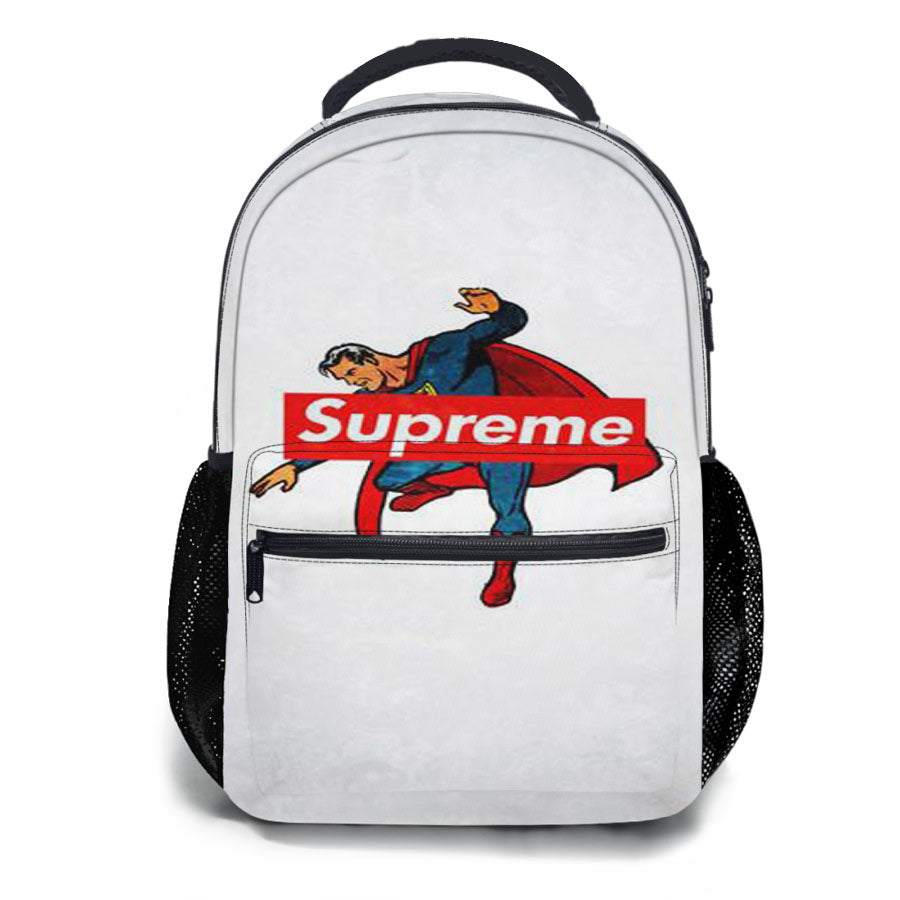 Supreme Trend Superman Hero Logo School Backpacks