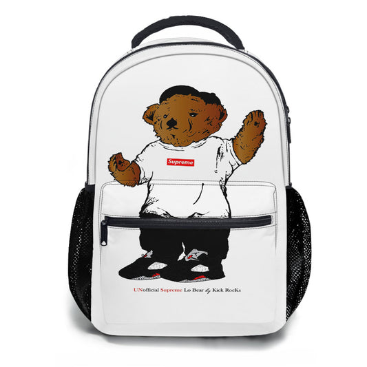 Supreme Unofficial Lo Bear Kick Rocks School Backpacks