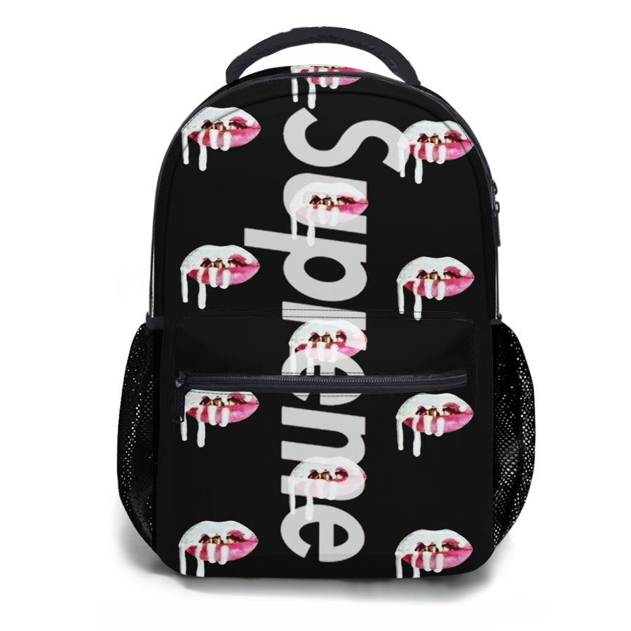 Supreme X Kylie Jenner Lips Logo School Backpacks