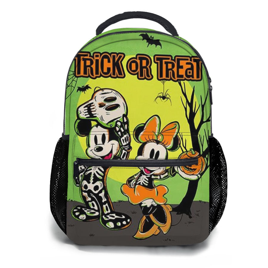 Trick Or Treat Mickey And Minnie Mouse School Backpacks