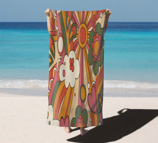 911R White Porsche Beach Towels