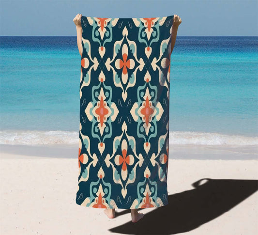 A Pattern With The Letter Beach Towels