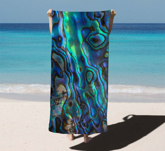 Abalon Liquid Art Material Pattern Beach Towels