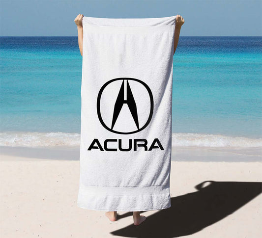 Acura Logo White Beach Towels