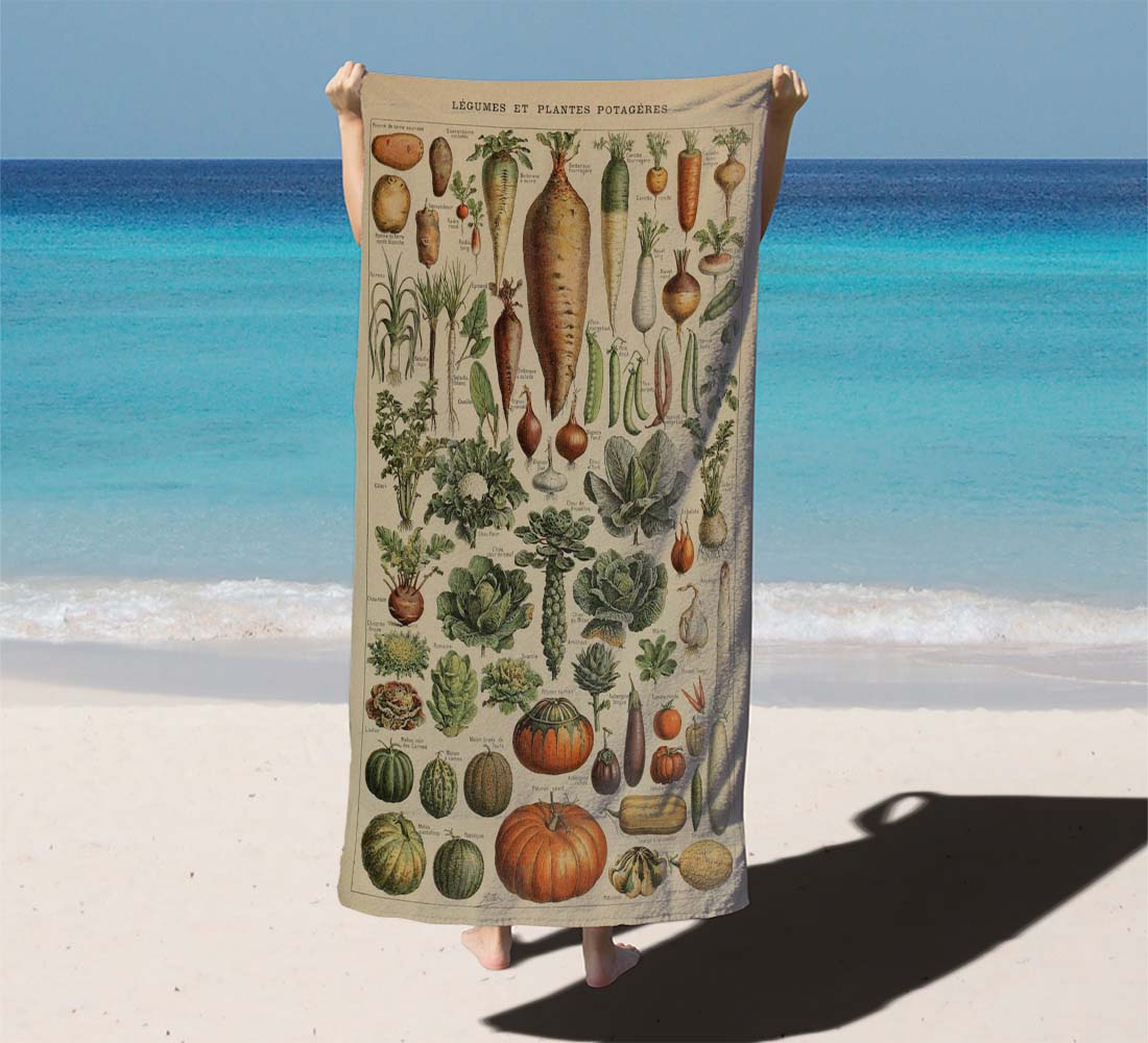 Adolphe Millot'S Vegetables Beach Towels
