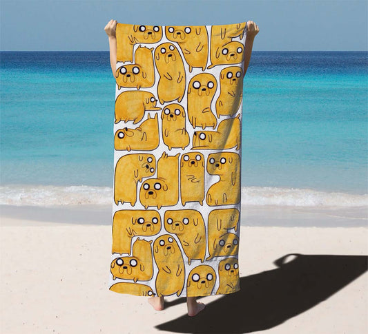 Adventure Time Jake Pattern Beach Towels