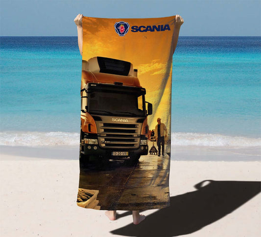Afternoon Scania Logo Blue Beach Towels