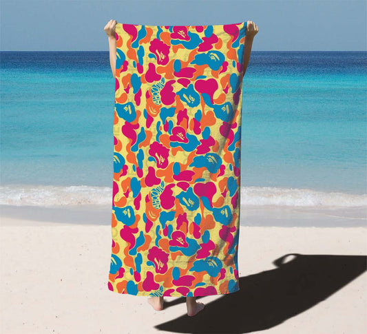 Ahoodie Camouflage Pattern Full Color Beach Towels