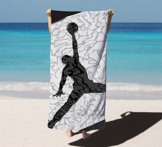Air Jordan White Texture Beach Towels