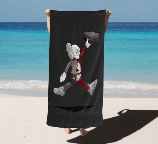 Air Jordan X Kaws Illustration Beach Towels