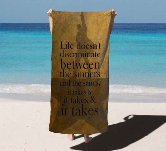 Alexander Hamilton It Takes Quotes Beach Towels