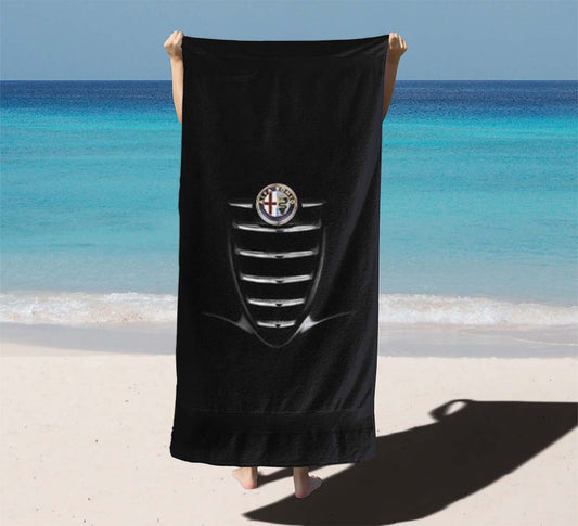 Alfa Romeo Black Giulia Beach Towels