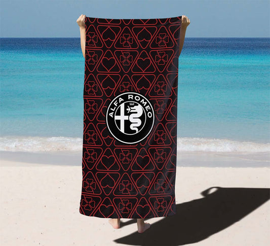 Alfa Romeo Logo Pattern Beach Towels