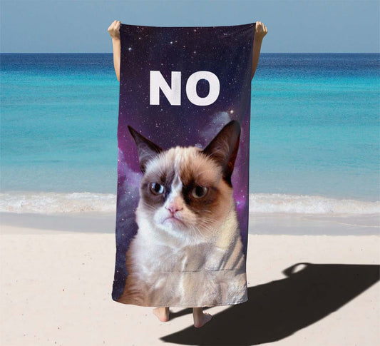 Grumpy Cat Beach Towels