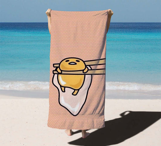 Gudetama Lazy Egg Cute 2 Beach Towels