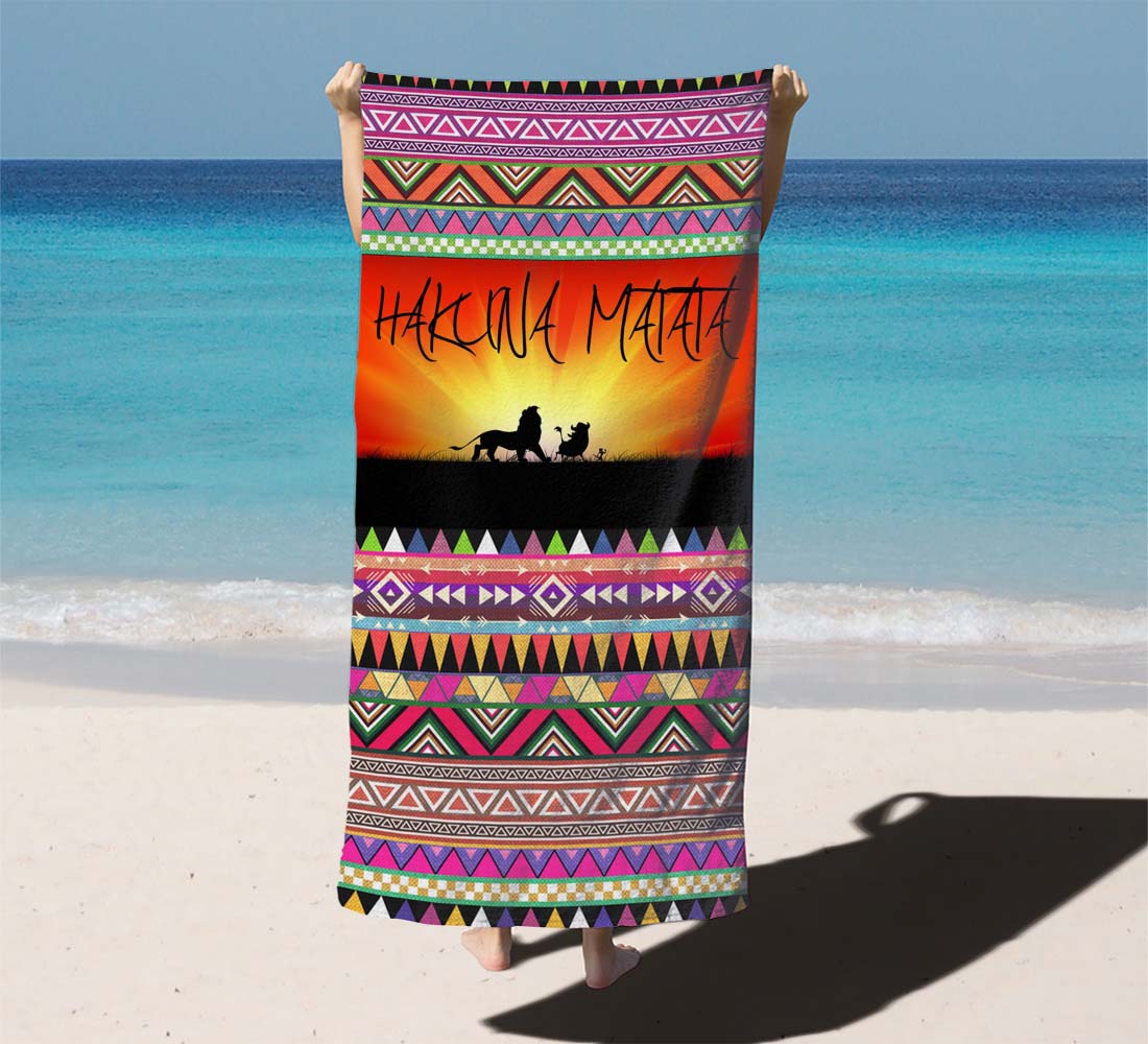 Hakuna Matata Aztec Pattern Beach Towels