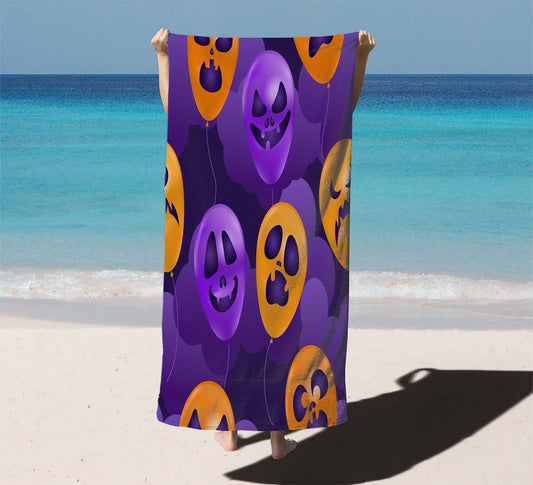 Halloween Pattern 01 Beach Towels