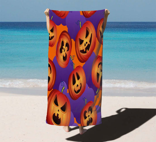 Halloween Pattern 02 Beach Towels