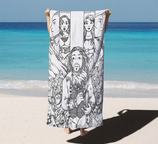 Hamilton American Musical Sketch Doodle Beach Towels