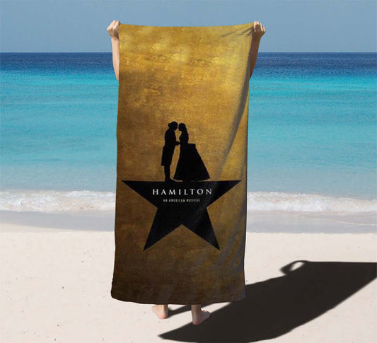 Hamilton And Eliza Kiss Musical Beach Towels