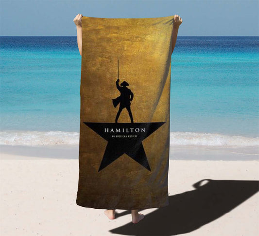 Hamilton Musical George Washington Beach Towels