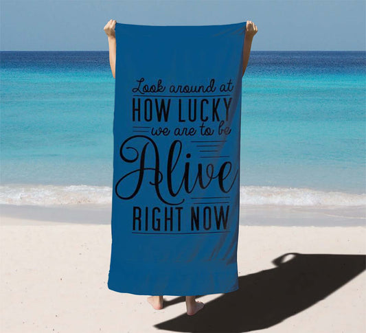 Hamilton Musical Quote Beach Towels