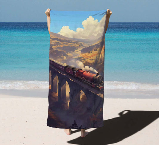 Harry Potter Classic Train Wallpaper Beach Towels