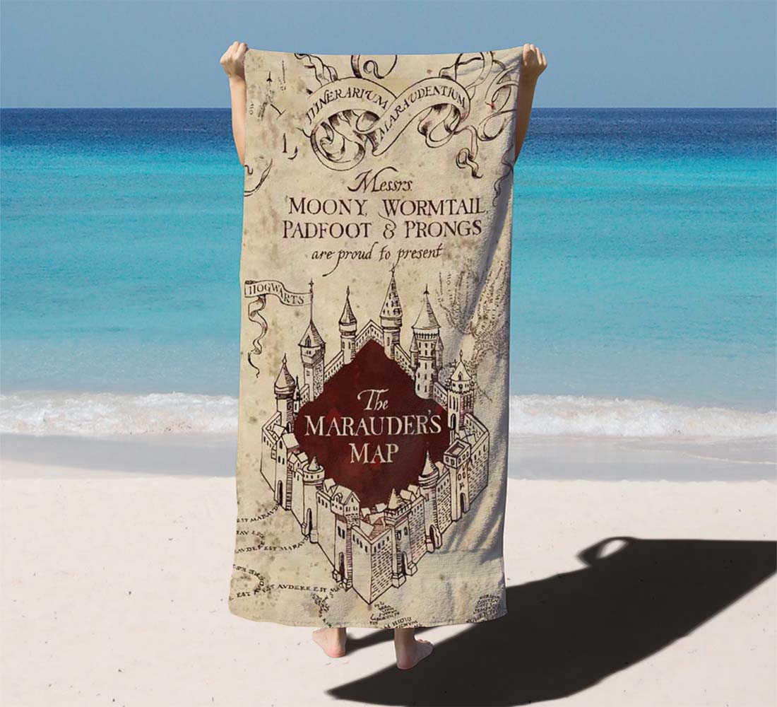 Harry Potter Inspired The Marauders Map Beach Towels