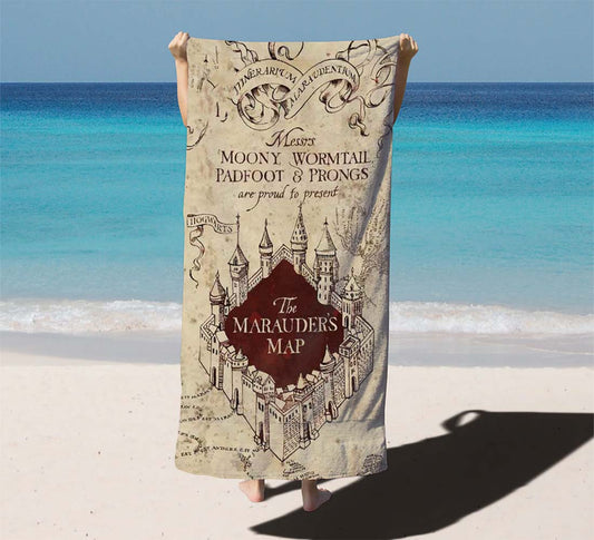 Harry Potter Inspired The Marauders Map Beach Towels